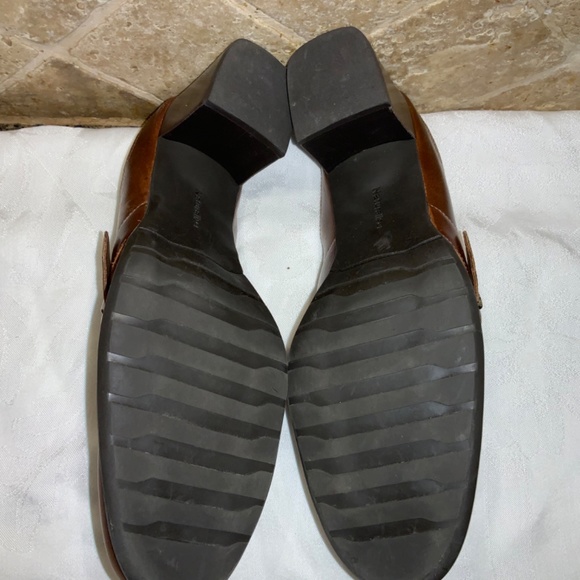 Naturalizer leather loafer mule Sz 8.5M buckle accent chunky heel - Picture 6 of 6